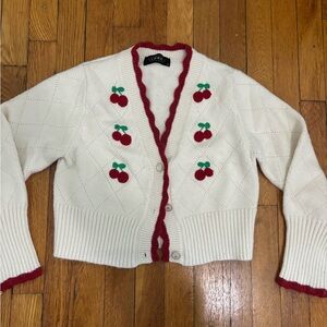 Cider Cherry Cardigan Sweater